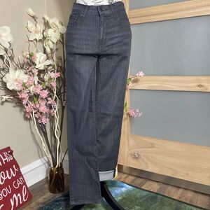 Levi's Big E Black Tab Black 724 High Rise Straight Jeans Womens 25X30 NWT